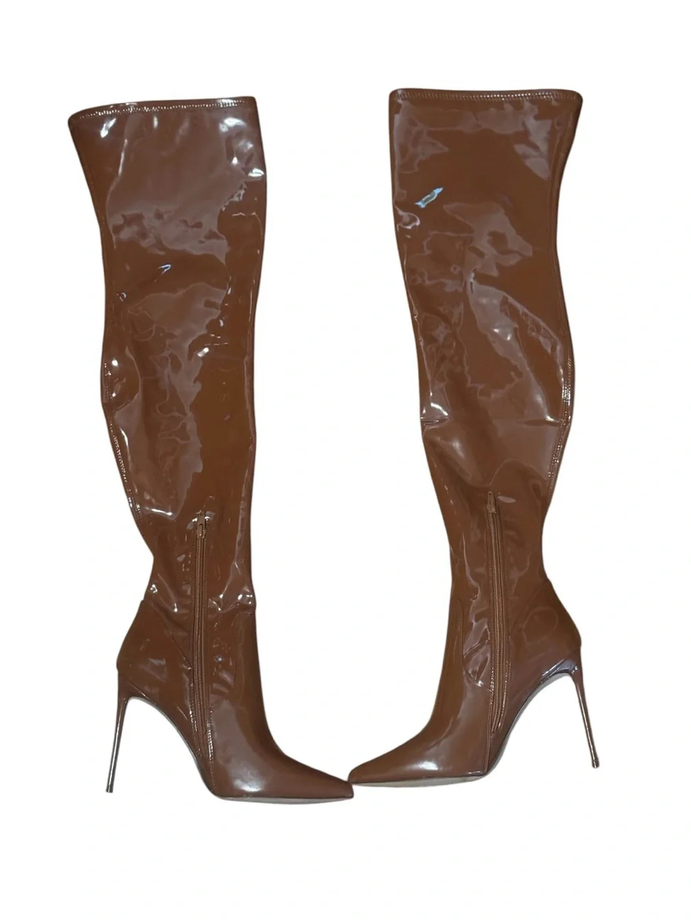 Steve Madden Viktory Patent Leather Over the Knee Boots